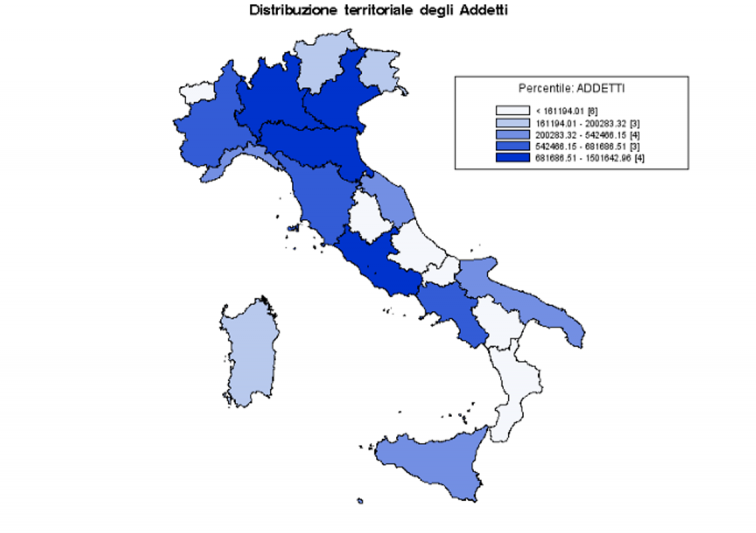 grafico con il numero di imprese/professionisti, il numero di addetti, la media dei ricavi/compensi, la media dei redditi e la media del punteggio Isa