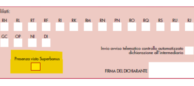 Modello Redditi Sc 2022 – 1 Frontespizio con visto Superbonus