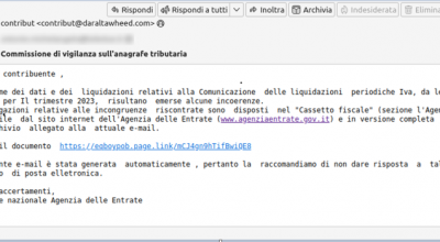 Ulteriori tentativi di phishing, l’Agenzia invita a non aprire le mail
