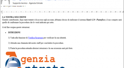 Attenzione alle e-mail truffa, l’obiettivo è “PuntoFisco”