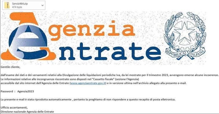 immagine del falso avviso spam 