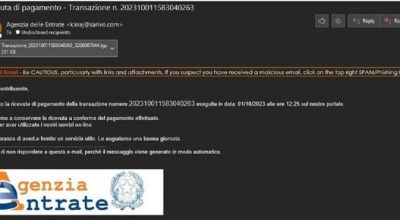 Finte ricevute di pagamento: ennesima attività di phishing