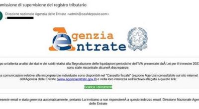 False e-mail di liquidazione Iva, proseguono i tentativi di raggiro