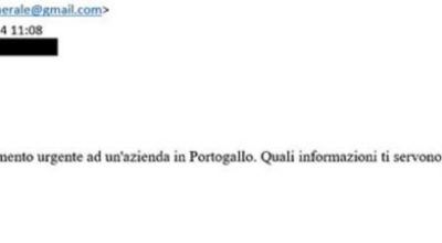 Ancora tentativi di phishing, occhio all’indirizzo del mittente