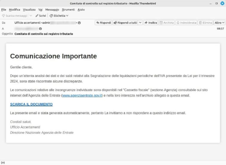 messaggio phishing