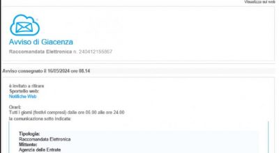 False raccomandate online TNotice: è l’ultimo tentativo di phishing