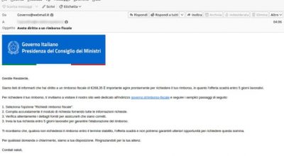 Phishing, l’ultimo tentativo è con il logo del Governo