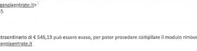 Falsi rimborsi straordinari: nuovo phishing in azione