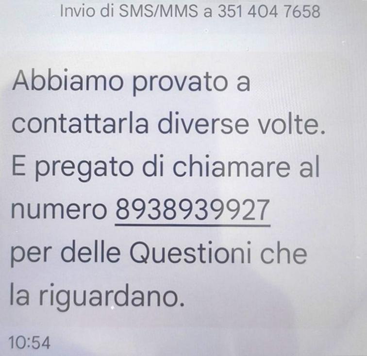 Nuova attività di phishing via sms con pretesto i servizi dell’Agenzia