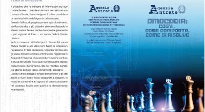 Un codice fiscale per più titolari: online la brochure sull’omocodia